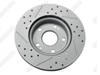 Диски тормозные передние UIDNU (комплект) Changan UNI-V 1,5T (перфорированный, с насечками)