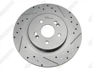 Диски тормозные задние Chery TIGGO 7 PRO T1E/T1A/T1D/T18 Tiggo 7 PRO / 7 PRO MAXX / EXEED LX 1,6 4WD (204000479AA) UIDNU (к-т, перфорированный, с насечками)