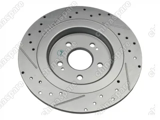 Диски тормозные задние Chery TIGGO 7 PRO T1E/T1A/T1D/T18 Tiggo 7 PRO / 7 PRO MAXX / EXEED LX 1,6 4WD (204000479AA) UIDNU (к-т, перфорированный, с насечками)