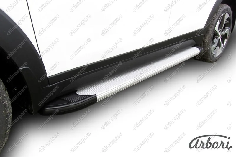 AFZDAALHT4WD1502 Комплект алюминиевых порогов Arbori Optima Silver 1700 для HYUNDAI Tucson 2015-2018