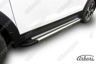 AFZDAALHT4WD1504 Комплект алюминиевых порогов Arbori Luxe Silver 1700 для HYUNDAI Tucson 2015-2018