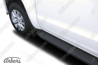 Комплект алюминиевых порогов Arbori Optima Black 2000 для VOLKSWAGEN Amarok 2016-нв