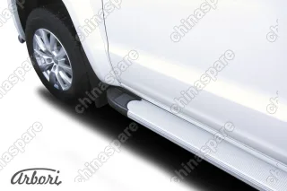 Комплект алюминиевых порогов Arbori Optima Silver 2000 для VOLKSWAGEN Amarok 2016-нв