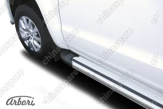 Комплект алюминиевых порогов Arbori Luxe Silver 2000 для VOLKSWAGEN Amarok 2016-нв