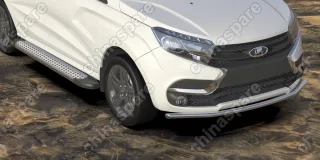 AFZDAALLADXR05 Комплект алюминиевых порогов Arbori Standart Silver 1700 для LADA Xray 2015-нв