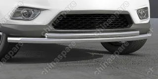 AFZDANXT1502 Защита переднего бампера d57+d42 двойная Arbori нерж. сталь для NISSAN X-Trail 2015-нв