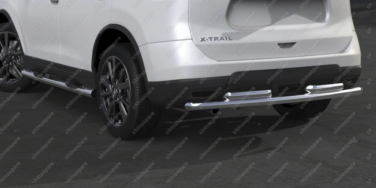 AFZDANXT1506 Защита порогов d76 с проступями Arbori нерж. сталь для NISSAN X-Trail 2015-нв