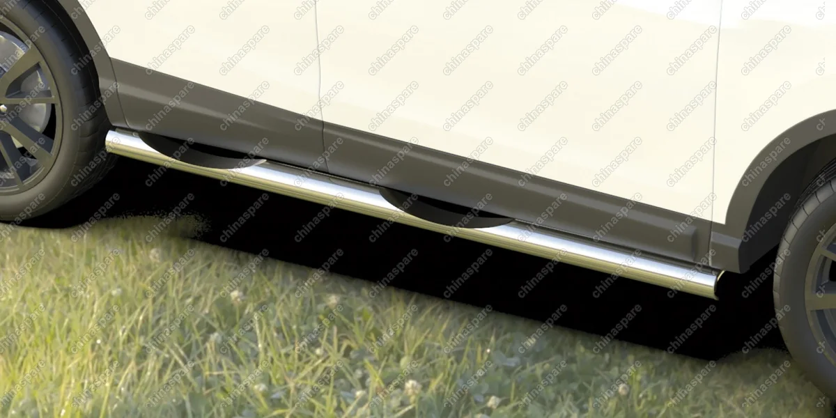 Защита порогов d76 с проступями Arbori нерж. сталь для NISSAN Qashqai 2014-нв