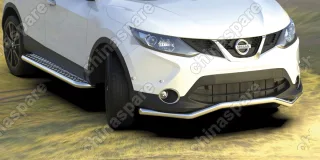 Защита порогов d57 с листом усиленная Arbori нерж. сталь для NISSAN Qashqai 2014-нв