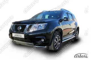AFZDANTER1403 Защита переднего d57 бампера Arbori нерж. сталь для NISSAN Terrano 2014-нв