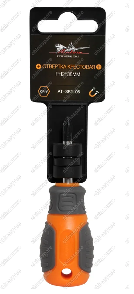 Отвертка крестовая с эргономичной рукояткой PH2*38мм
