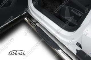 AFZDAVWTIG05 Защита порогов d76 с проступями Arbori нерж. сталь для Volkswagen TIGUAN 2011-2017