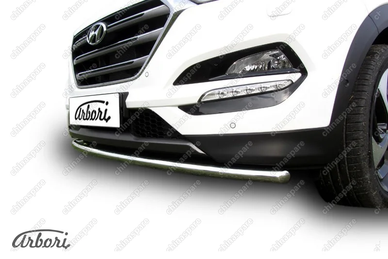 AFZDAHT4WD1502 Защита переднего бампера d42 Arbori нерж. сталь для HYUNDAI Tucson 2015-2018