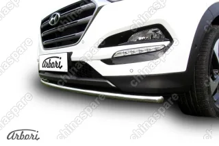 AFZDAHT4WD1502 Защита переднего бампера d42 Arbori нерж. сталь для HYUNDAI Tucson 2015-2018