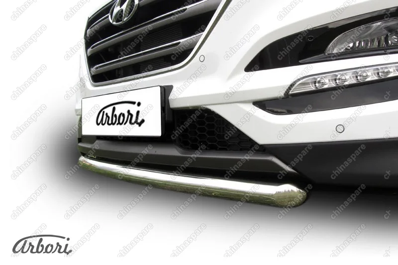 AFZDAHT4WD1503 Защита переднего бампера d57 Arbori нерж. сталь для HYUNDAI Tucson 2015-2018
