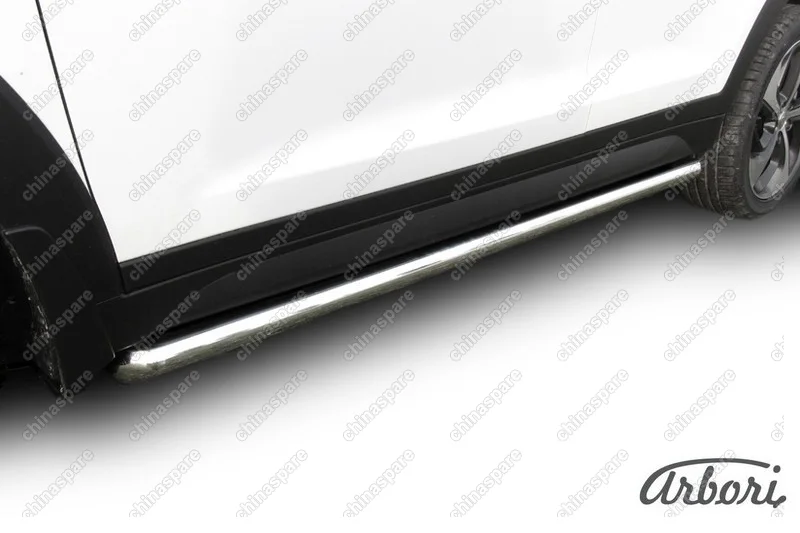 AFZDAHT4WD1504 Защита порогов d57 труба Arbori нерж. сталь для HYUNDAI Tucson 2015-2018