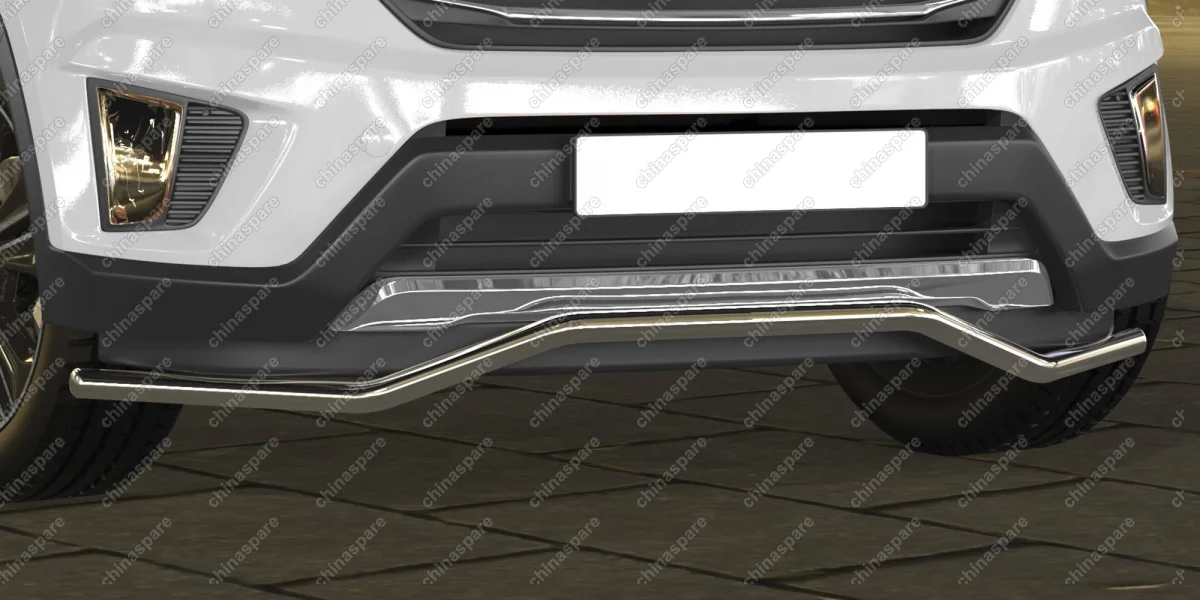 AFZDAHCRET4WD01 Защита переднего бампера d42 "Волна" Arbori нерж. сталь для HYUNDAI Creta 2016-нв