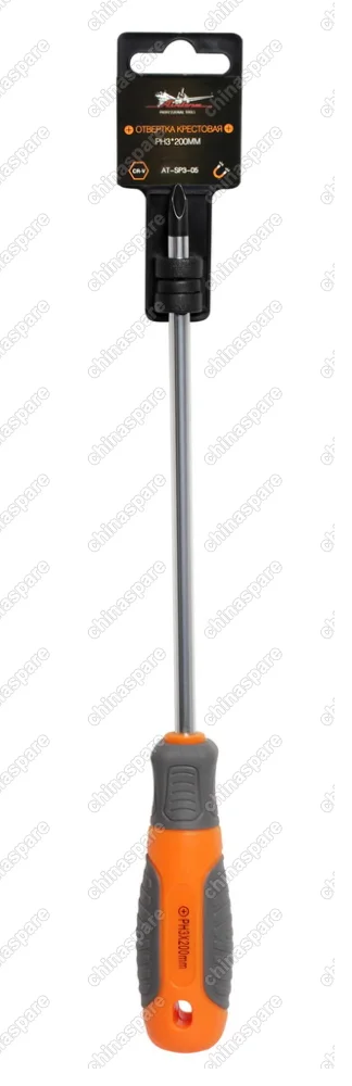 Отвертка крестовая с эргономичной рукояткой PH3*200мм