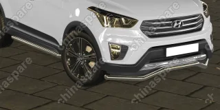 AFZDAHCRET4WD02 Защита переднего бампера d57 "Волна" Arbori нерж. сталь для HYUNDAI Creta 2016-нв