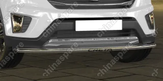 AFZDAHCRET4WD03 Защита переднего бампера d42 радиусная с надписью Arbori нерж. сталь для HYUNDAI Creta 2016-нв