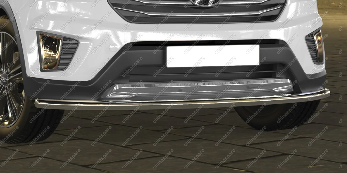 AFZDAHCRET4WD04 Защита переднего бампера d42 радиусная Arbori нерж. сталь для HYUNDAI Creta 2016-нв