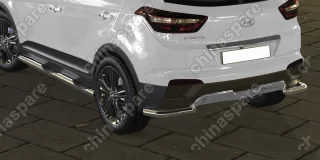 AFZDAHCRET4WD07 Защита порогов d76 с проступями Arbori нерж. сталь для HYUNDAI Creta 2016-нв