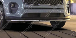 AFZDAKSP1603 Защита переднего бампера d42 с надписью Arbori нерж. сталь для Kia SPORTAGE 2016-2018