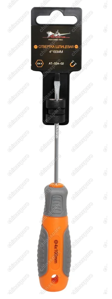 Отвертка шлицевая с эргономичной рукояткой 4*100мм