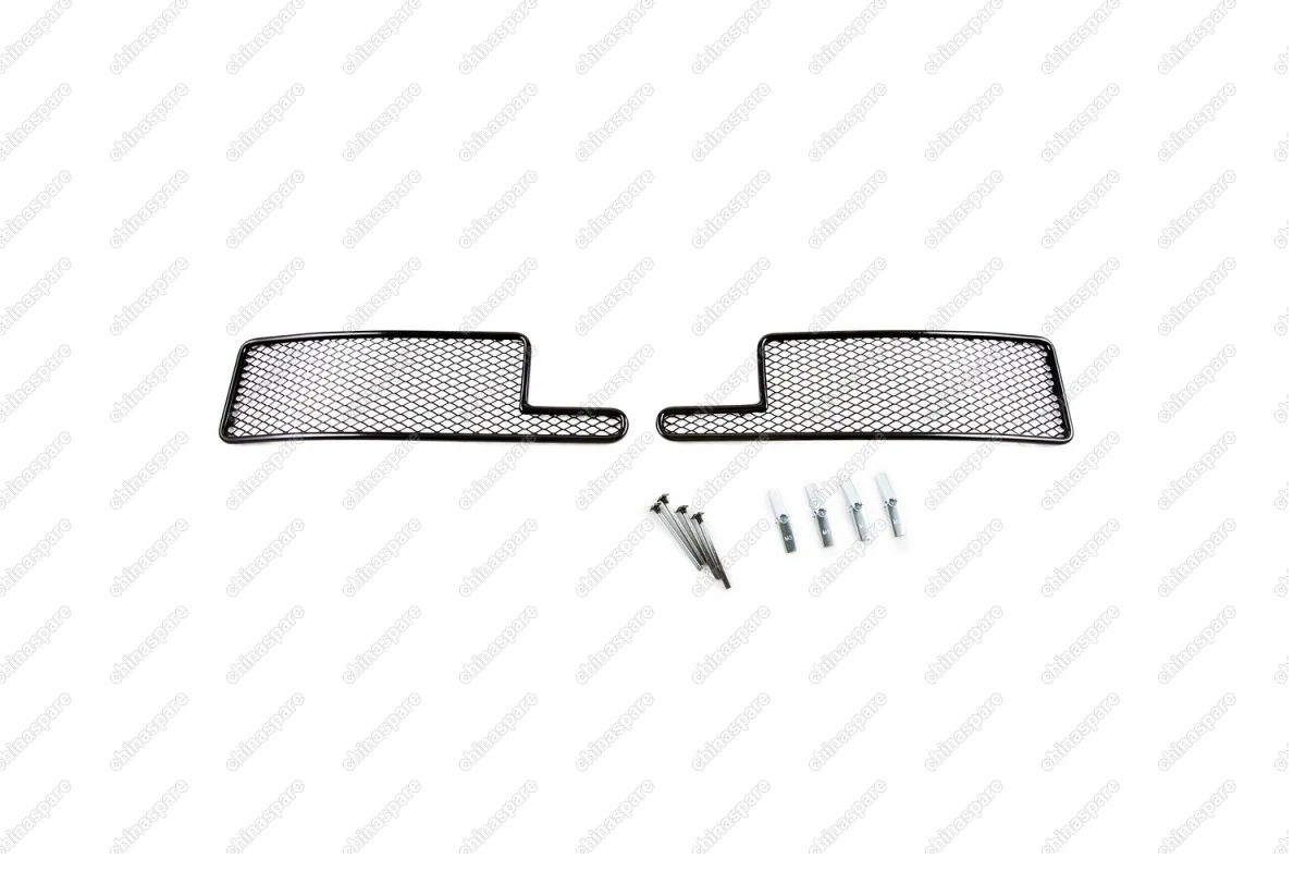 Сетка на бампер внешняя для TOYOTA Land Cruiser 200 2012-2015, 2 шт., черн., 15 мм