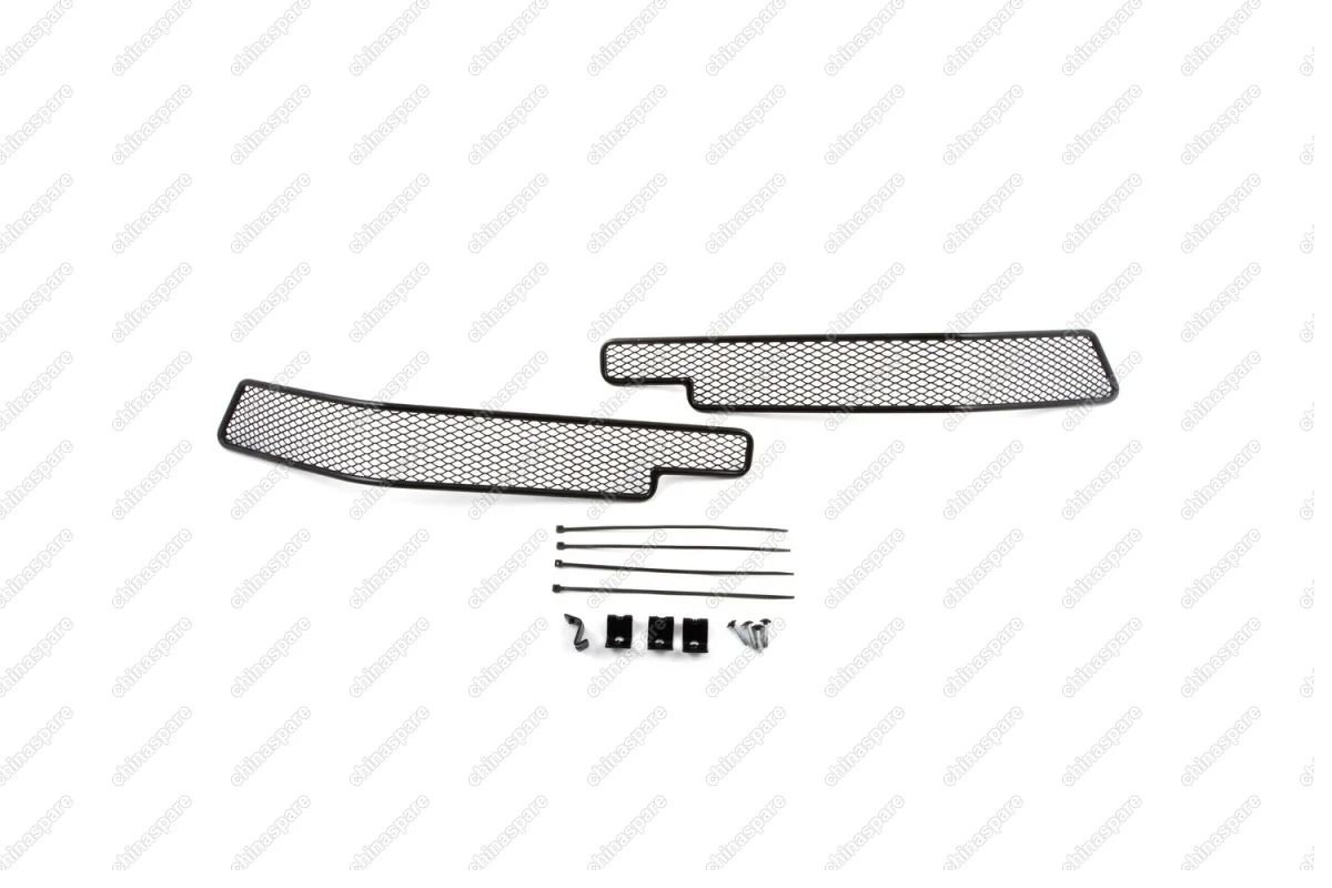 Сетка на бампер внешняя для TOYOTA Land Cruiser 200 2015->, 2 шт., черн., 15 мм