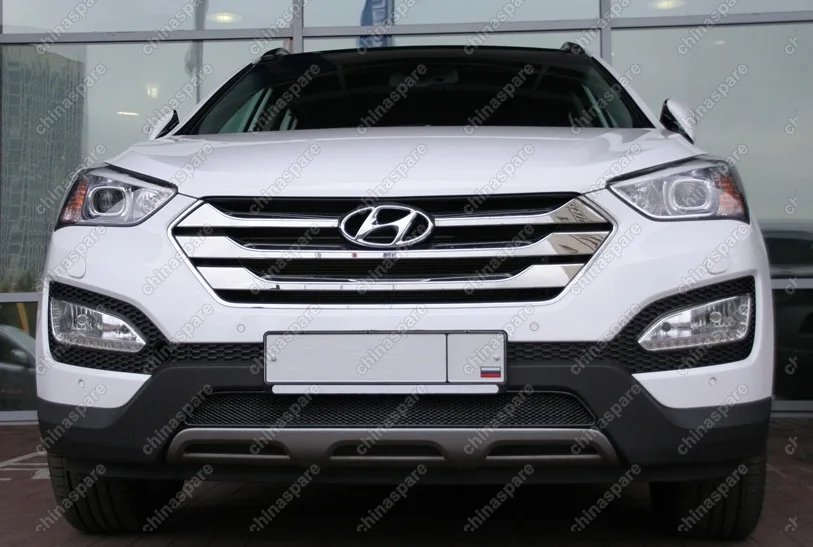 0125021215B Сетка на бампер внешняя для HYUNDAI Santa Fe 2012-2015, черн., 15 мм