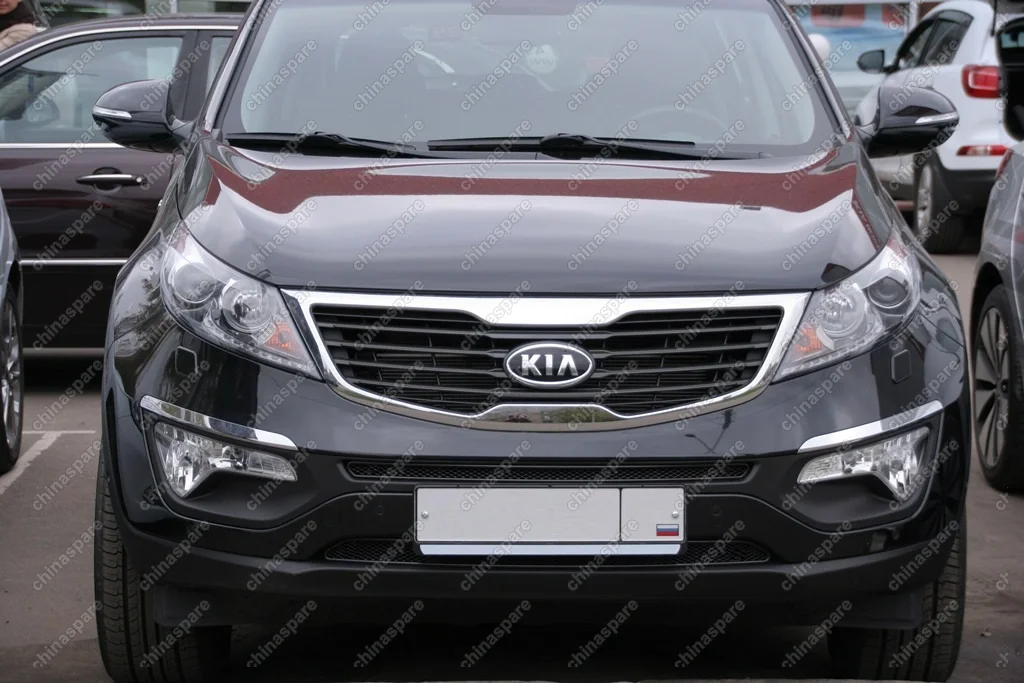 0130031015B Сетка на бампер внешняя для KIA Sportage 2010-1016, 2 шт., черн., 15 мм