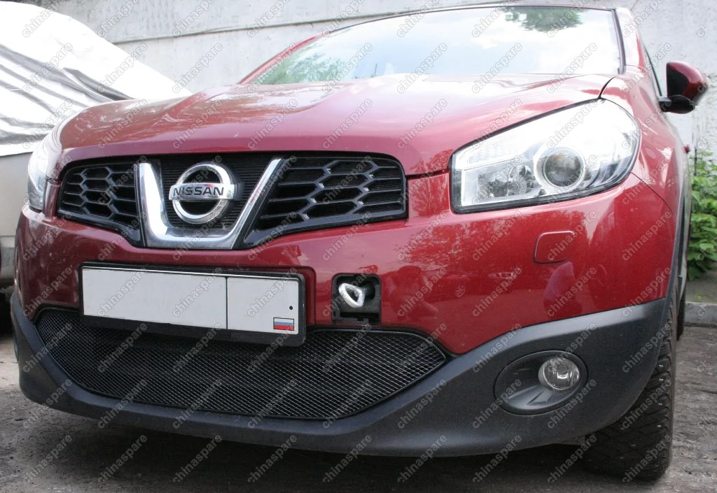 Сетка на бампер внешняя для NISSAN Qashqai 2011-2014, черн., 15 мм