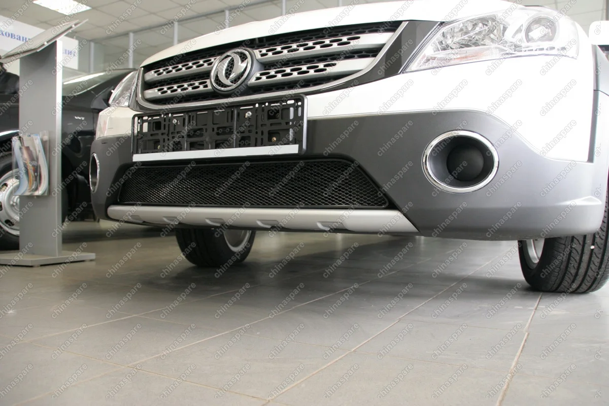Сетка на бампер внешняя для DONGFENG H 30 2014->, хром, 15 мм