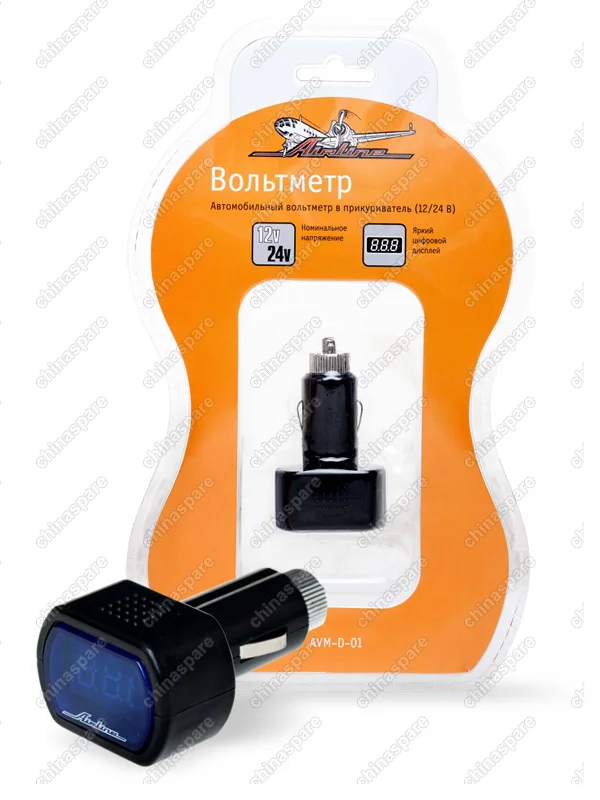 Вольтметр в прикуриватель 12/24В с цифровым экраном