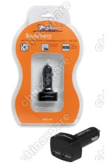 Вольтметр в прикуриватель 12-24В + 2USB 3,1A