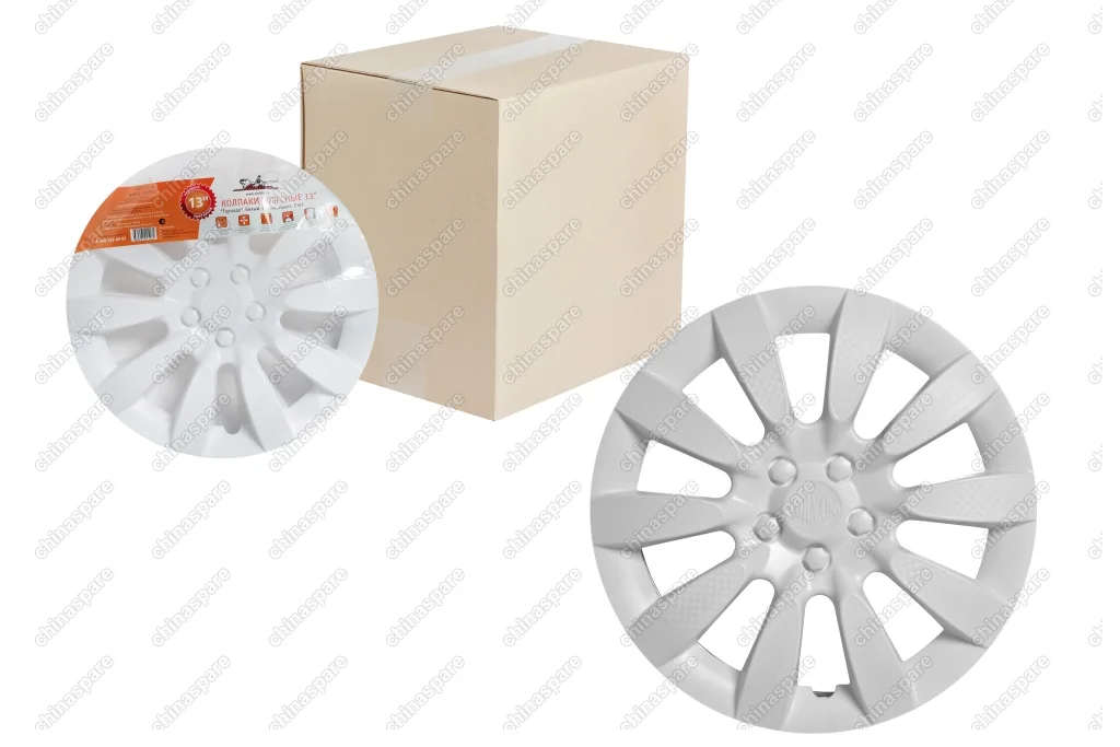 Колпаки колесные 13 дюймов Торнадо, белый, карбон