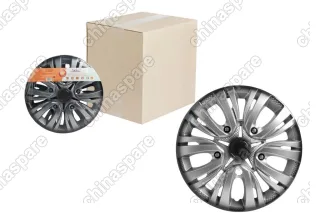 Колпаки колесные 14 дюймов Лион +, серебристо-черный, карбон