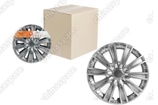 Колпаки колесные 14 дюймов Торнадо, серебристый, карбон