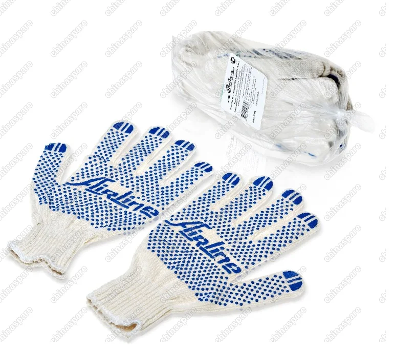 Перчатки комплект ХБ с точечным ПВХ покрытием (5 пар)