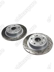 Диск тормозной COOLRAY ЗАДНИЙ (комплект) перфорация , насечки (уценка)