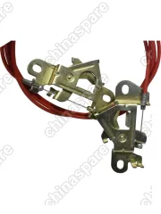 Трос капота в сборе (ручка, трос, кронштейн) комплект F3000 SHAANXI