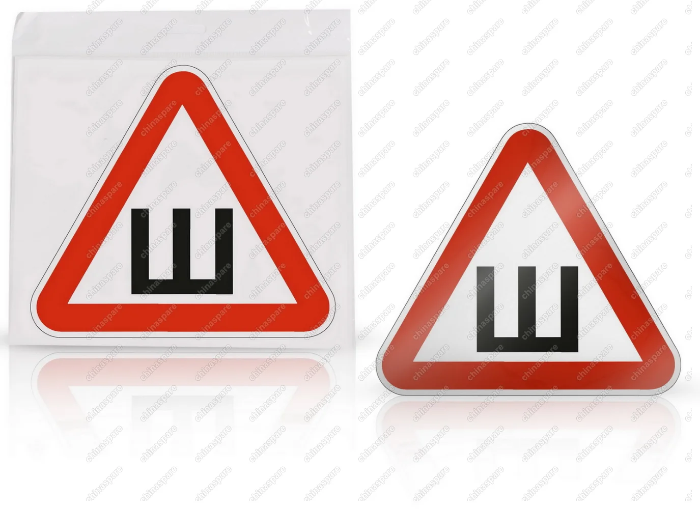 Знак Шипы ГОСТ, внутренний, самоклеящийся (200*200 мм), в уп. 1шт.