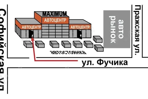 Схема проезда Ул. Фучика, 19