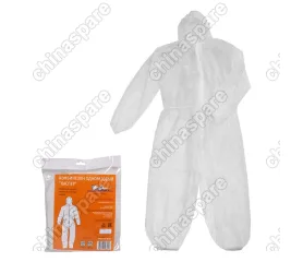 Комбинезон одноразовый Каспер, спанбонд 40гр/м2, размер XL(48-50), белый