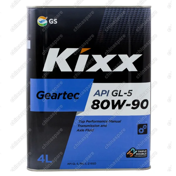 Масло трансмиссионное Kixx Geartec GL-5 80W-90 /4л мет.  п/синт.