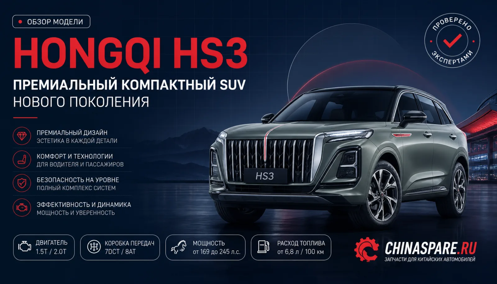 Hongqi HS3: отзывы владельцев, плюсы и минусы