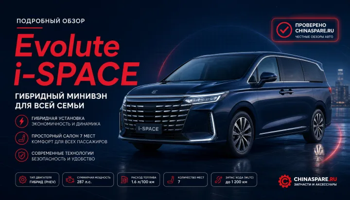 Evolute i-SPACE: отзывы владельцев, плюсы и минусы