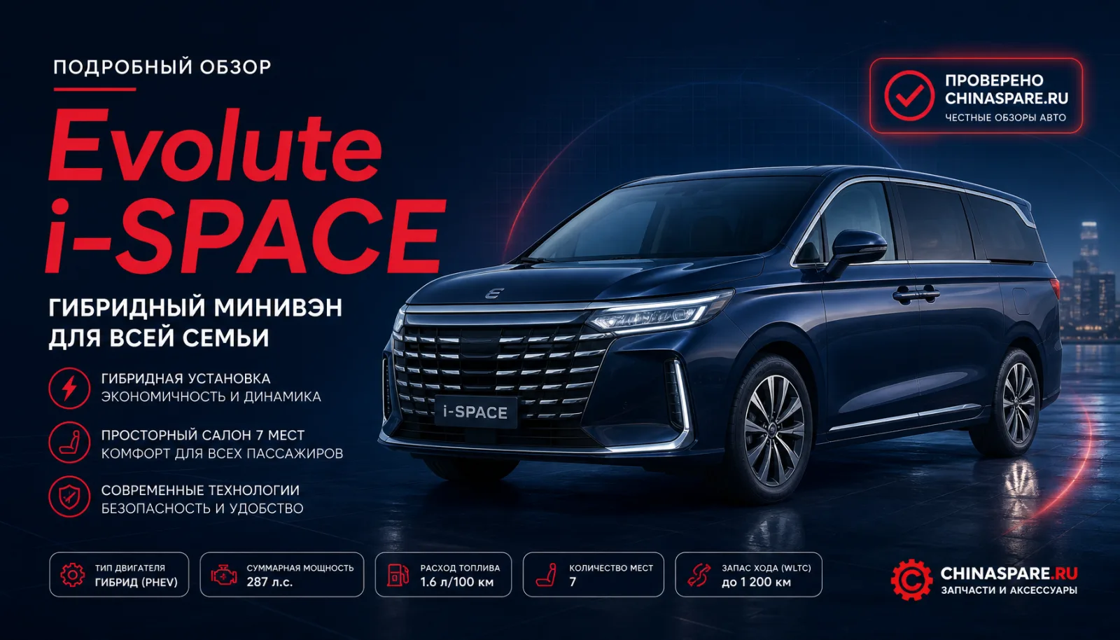 Evolute i-SPACE: отзывы владельцев, плюсы и минусы