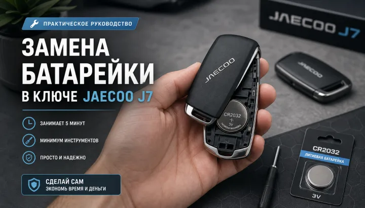 Замена батарейки в ключе Jaecoo J7: пошаговая инструкция и нюансы